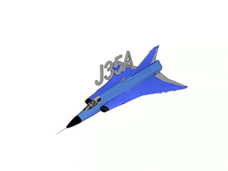 SAAB J35 A Draken 3D