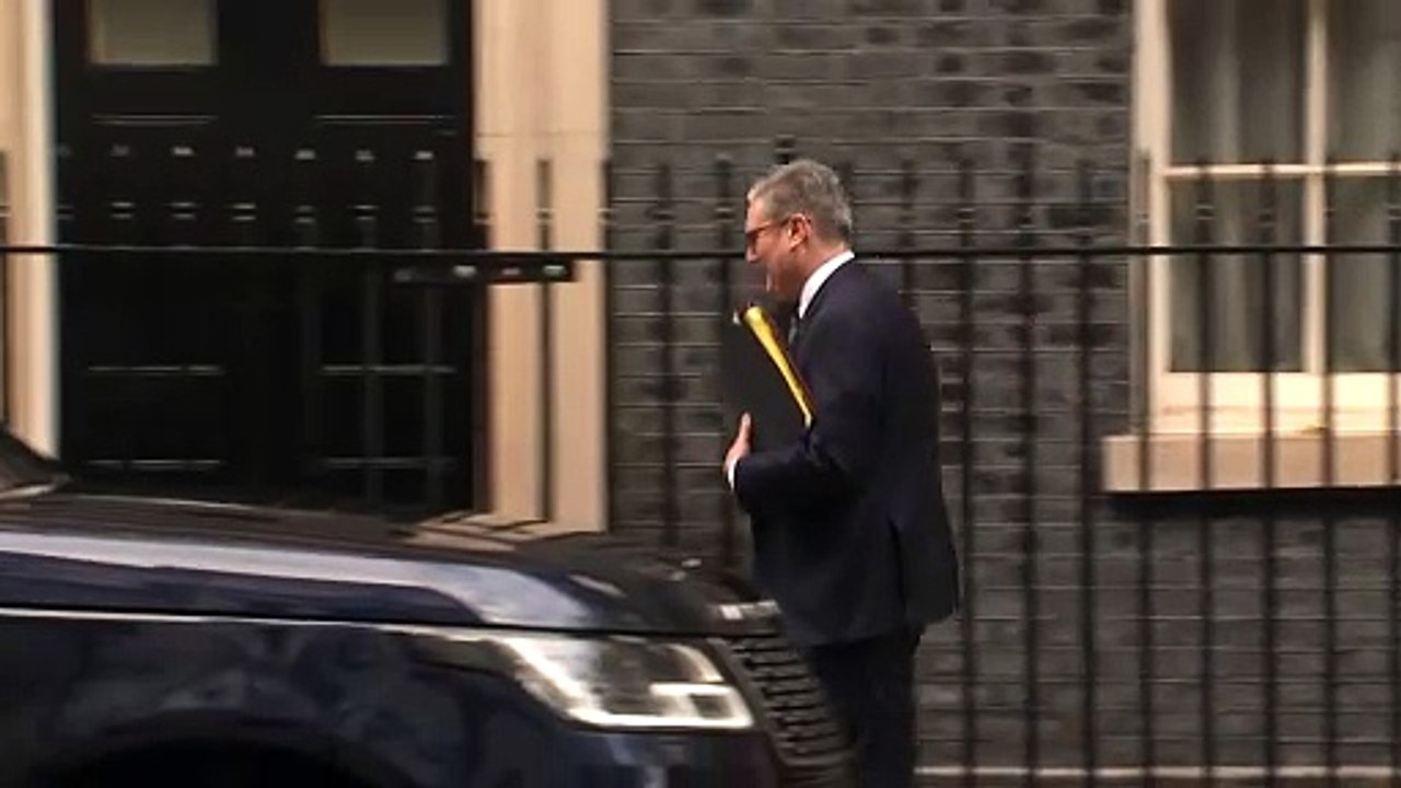 Sir Keir Starmer leaves Downing Street for PMQs