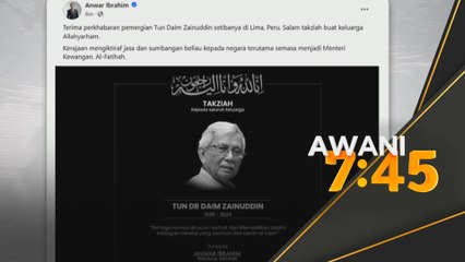 Kerajaan iktiraf jasa dan sumbangan Daim - PM