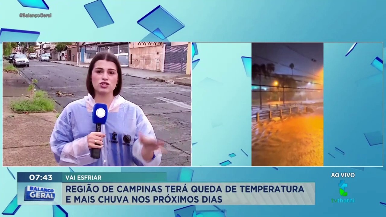 Região de Campinas tem queda de temperatura e chuva para os próximos dias