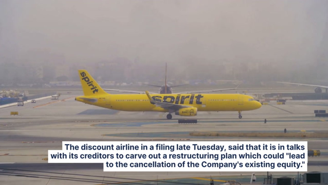Spirit Airlines Nears Bankruptcy, Creditors May Approve Equity 'Cancellation:' Here's What It Means For Investors As Shares Fall With A Thud