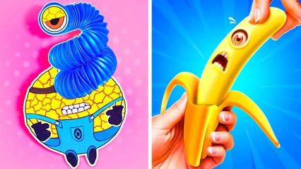 Squishy Banana Minion  *Despicable Me 4 Paper Game Book*