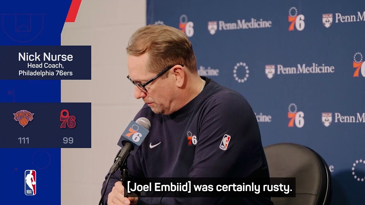 Embiid 'rusty' on 76ers return