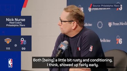 Embiid 'rusty' on 76ers return