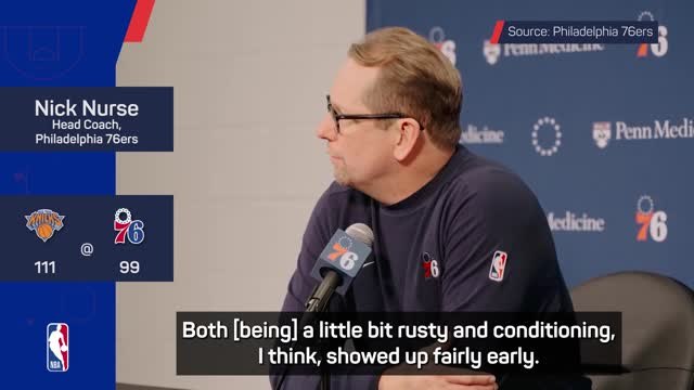 Embiid 'rusty' on 76ers return