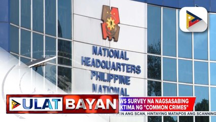 PNP, umalma sa resulta ng SWS survey na nagsasabing  tumaas ang bilang ng nabibiktima ng "common crimes"; Index crimes, bumaba ng 13.51% mula Enero hanggang Nobyembre, ayon sa PNP