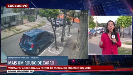 Mais um roubo de carro: vítima foi abordada na frente de escola do Engenho do Meio