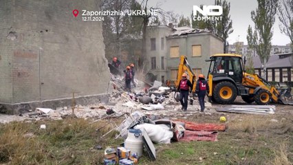 Rusya'nın Zaporijya bölgesine yoğunlaşan saldırılarında onlarca bina yıkıldı
