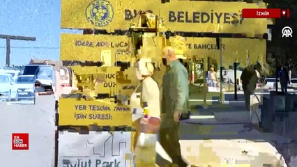 Buca’da tarihi demir yolunu betonla kapattılar