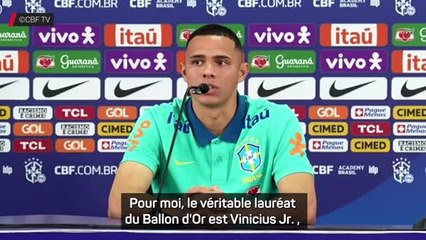 Brésil - Vanderson : "Pour moi, le véritable lauréat du Ballon d'Or est Vinicius"