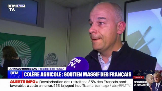 Ça nous va droit au cœur : Arnaud Rousseau (FNSEA) réagit au soutien populaire du mouvement des agriculteurs