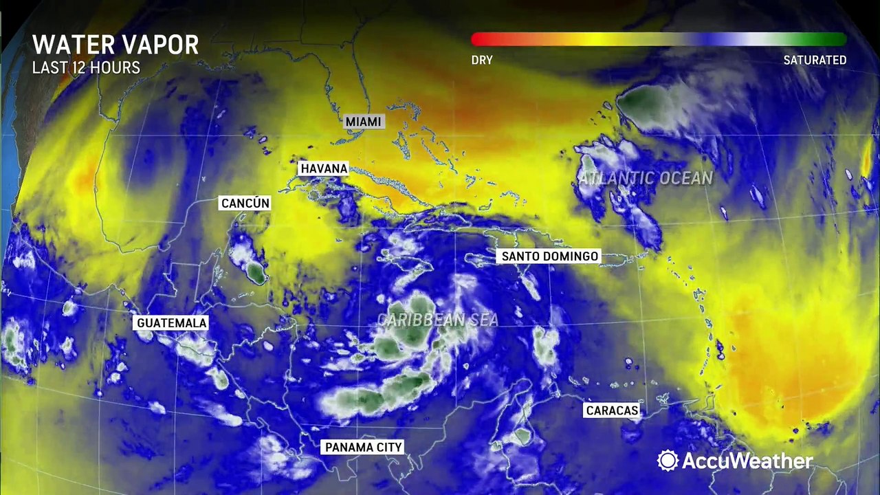Developing storm gaining strength in the Caribbean