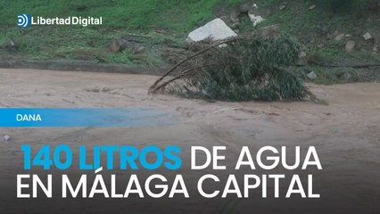 Las fuertes lluvias dejan más de 140 litros en Málaga capital