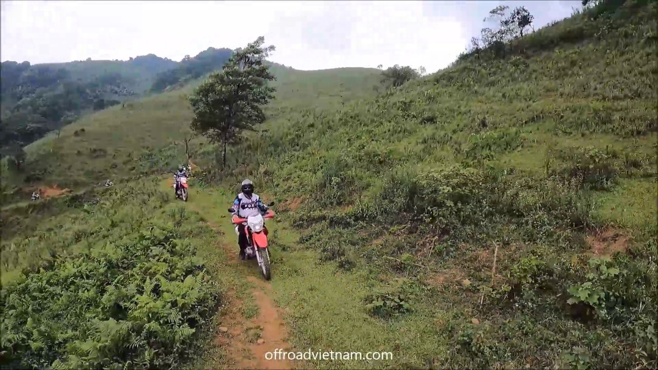 Vietnam Motorbike Tours Through Grasslands On Mountain Top | VietnamMotorbikeRental.Com