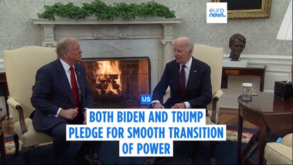 Trump returns to Washington for meeting with Biden, promises smooth transition