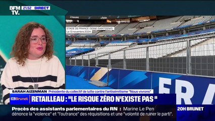 Match France-Israël: "On a confiance", déclare Sarah Aizenman, présidente du collectif de lutte contre l'antisémitisme "Nous vivrons"