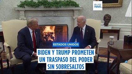Trump regresa a Washington para reunirse con Biden y promete una transición tranquila