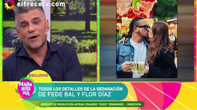 Se conocieron los motivos de la ruptura de Fede Bal y Flor Díaz