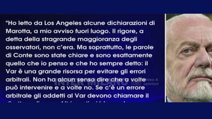 De Laurentiis va in soccorso di Conte dopo le parole ineccepibili di Marotta: Fuori luogo sul rigore