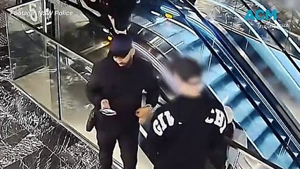 CCTV of two men allegedly surveilling an underworld figure before he was shot