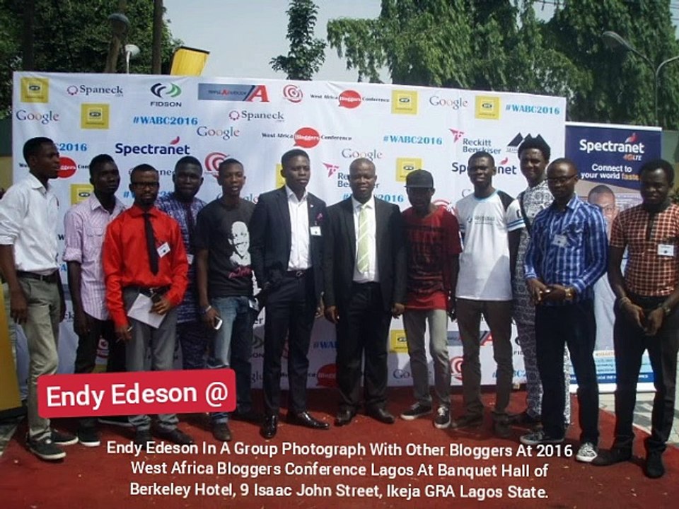 Endy Edeson At West Africa Bloggers Conference 2016 At Ikeja Lagos Nigeria