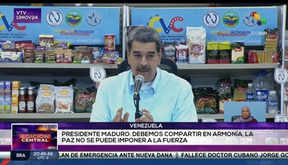 Pdte. Maduro: La paz no se puede imponer a la fuerza