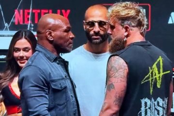 Jake Paul se presenta con un protector de orejas de diamantes para no ser mordido por Tyson 