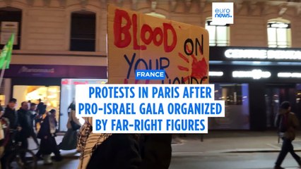 Thousands of protesters march in Paris ahead of tense football match between France-Israel 