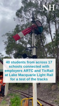 Students test out the tracks at Lake Macquarie Light Rail | Newcastle Herald | November 2024