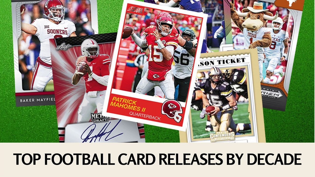 Top Football Card Releases By Decade