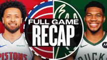 Game Recap: Bucks 127, Pistons 120