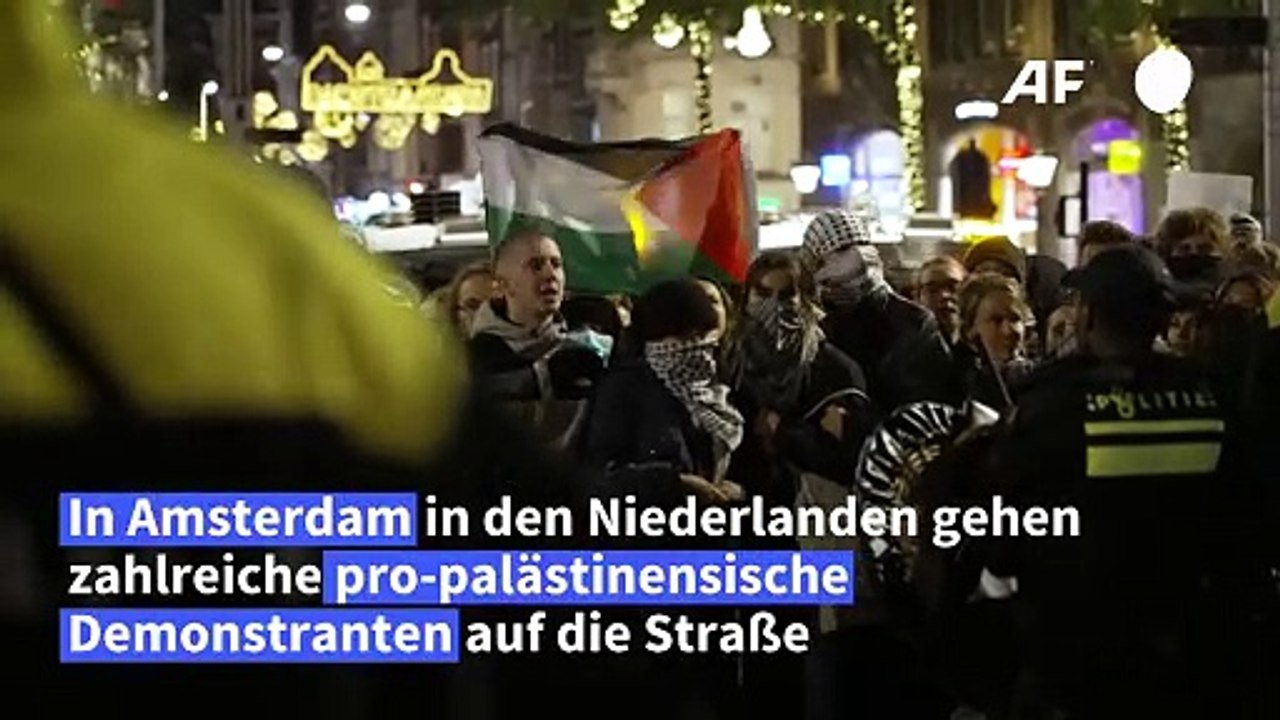 Festnahmen von pro-palästinensischen Demonstranten in Amsterdam
