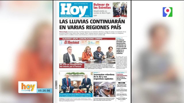 Titulares prensa dominicana jueves 14 de noviembre 2024 | Hoy Mismo