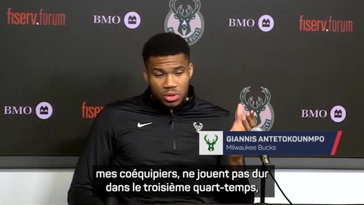 Bucks - Antetokounmpo : “Mes coéquipiers me donnent donc de l'énergie pour continuer à faire ce que je fais pour eux”