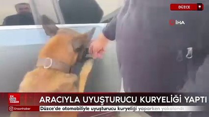 Düzce'de otomobiliyle uyuşturucu kuryeliği yaparken yakalandı