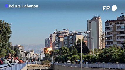 Moment Israeli strike hits Beirut's Tayouneh area and its aftermath