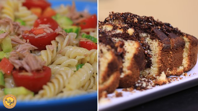 Salade de pâtes, Cake Marbré - koujinetna haka 4 EP 09