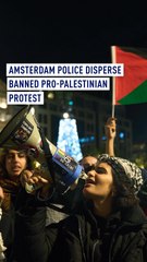 Dutch police disperse banned Pro-Palestinian protest in Amsterdam, detain hundreds