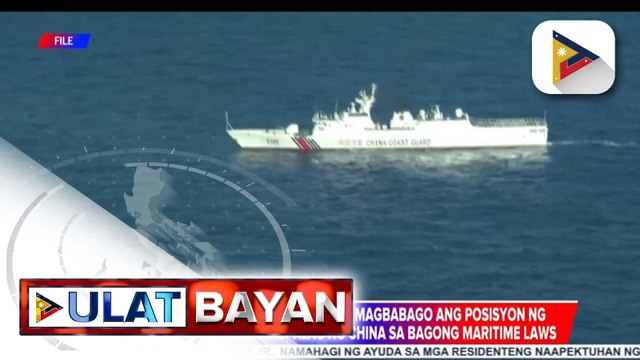 PBBM, iginiit na hindi magbabago ang posisyon ng bansa sa kabila ng pagpalag ng China sa bagong maritime laws