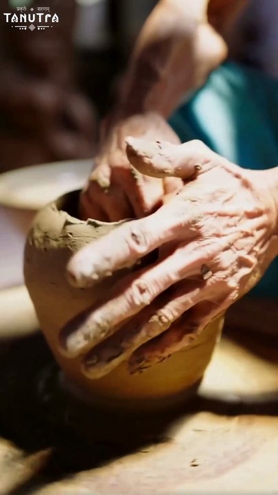 Indian Clay art (Terracotta Clay Tea Kettle)