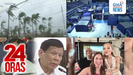 24 Oras: (Part 1) Bagyong Ofel, nagpatumba sa mga puno, nagpalipad ng yero sa Hilagang Luzon; Ordinansa para parusahan ang "human parking reservation;" pagganap nina Ariana at Cynthia, kabilang sa inaabangan sa film adaptation ng "Wicked," atbp.