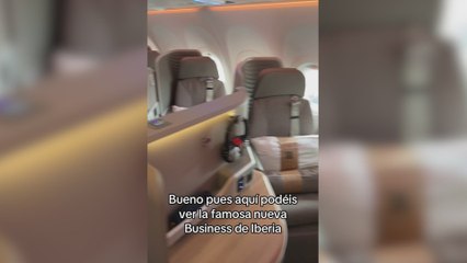 El interior del avión con el que Iberia ha hecho historia