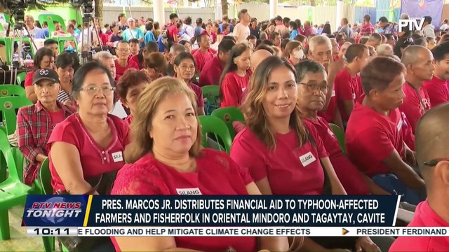 PBBM distributes financial aid to typhoon-affected farmers, fisherfolk in Oriental Mindoro and Tagaytay, Cavite