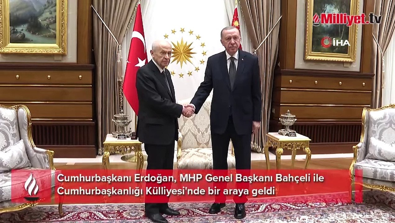 Beştepe'de kritik zirve! Cumhurbaşkanı Erdoğan, MHP lideri Bahçeli'yi kabul etti