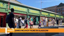 James McAvoy films his latest project in Glasgow