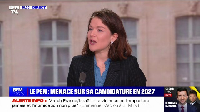 Inéligibilité requise contre Marine Le Pen: Je trouve ça choquant de demander à un tribunal de ne pas appliquer quelque chose qui est inscrit dans la loi , réagit Inès Bernard (Anticor)
