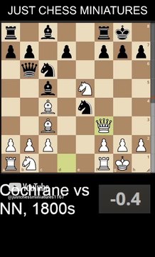 John Cochrane beats NN with the Corridor checkmate
