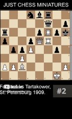 Leo Forgacs defeats Savielly Tartakower with a double check