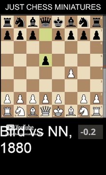 Henry Bird defeats NN with the Blackburne's checkmate