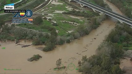 Imágenes aéreas de los daños causados por las lluvias en Málaga